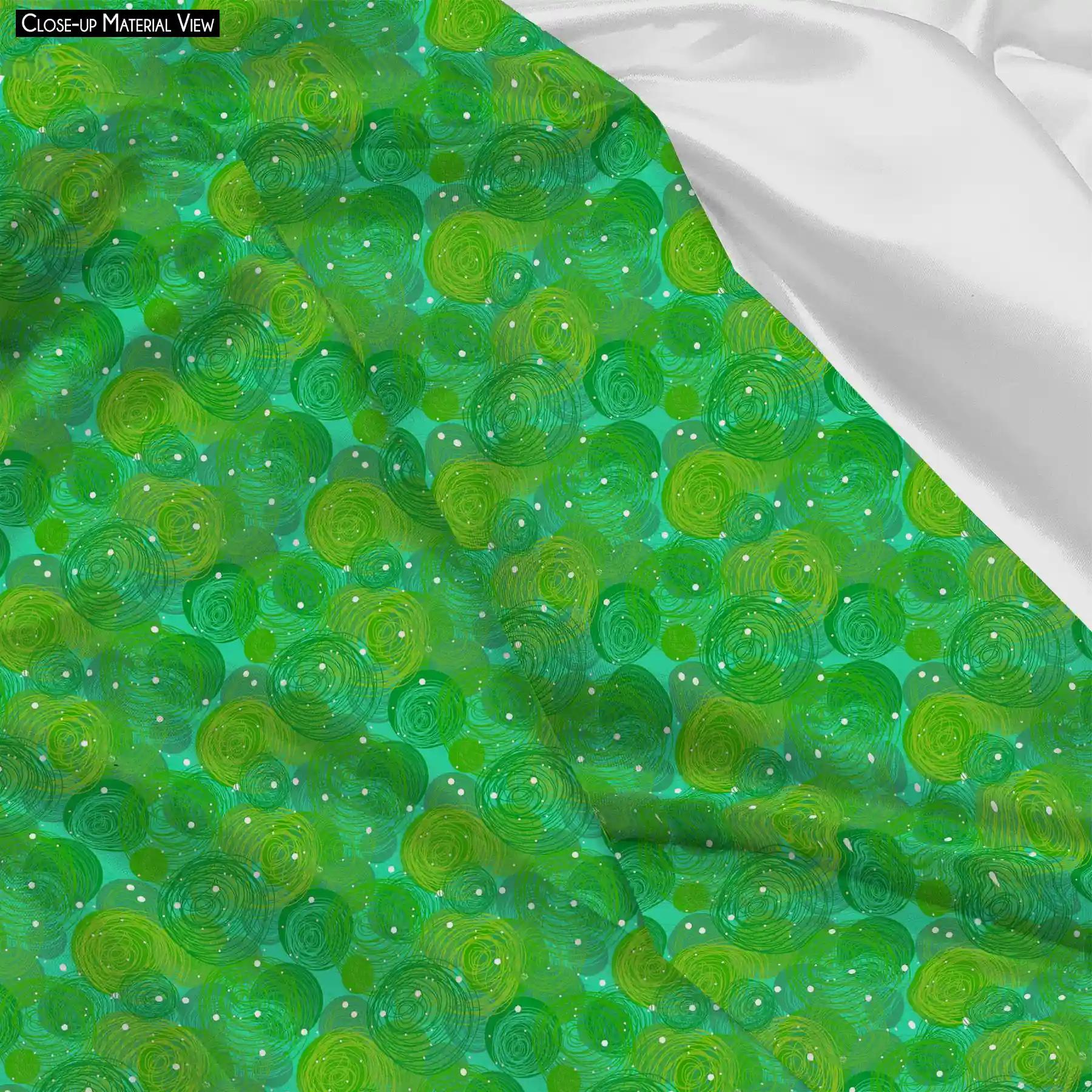 ArtzFolio Green Bubble | Table Cloth Cover for Dining & Center Table