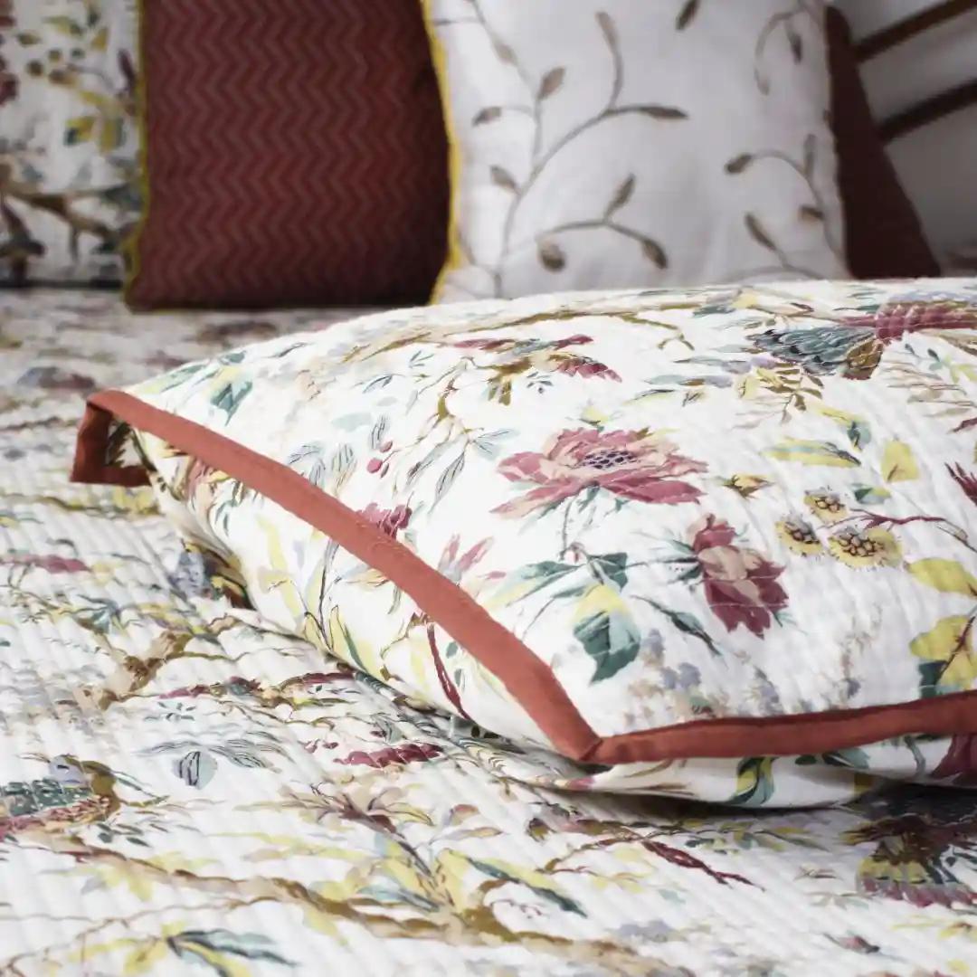 Garden Galore All Over Printed Reversible Quilted Bedcover Set