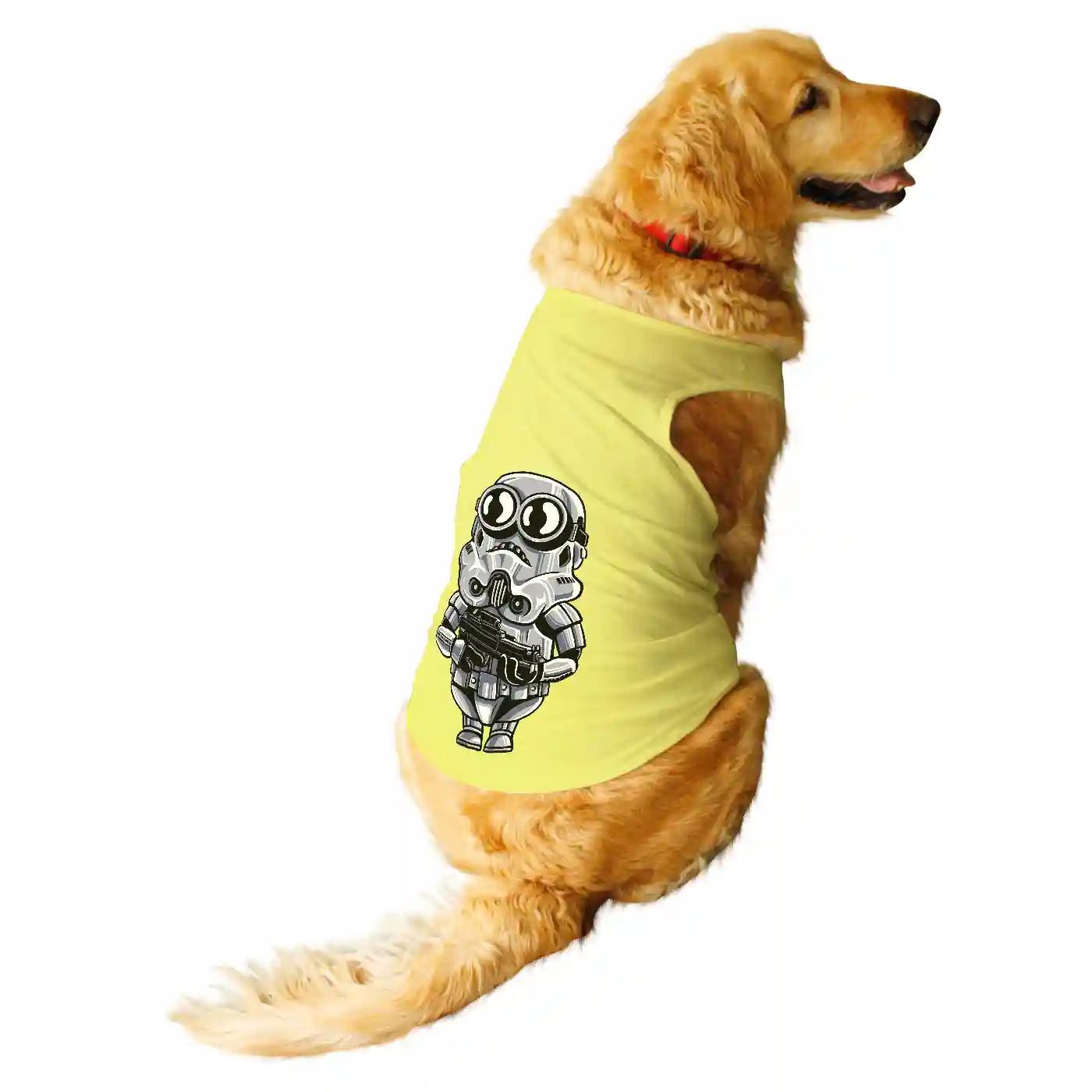 Ruse Cartoon Trooper Printed Round Neck Vest Tank Tees For Dogs