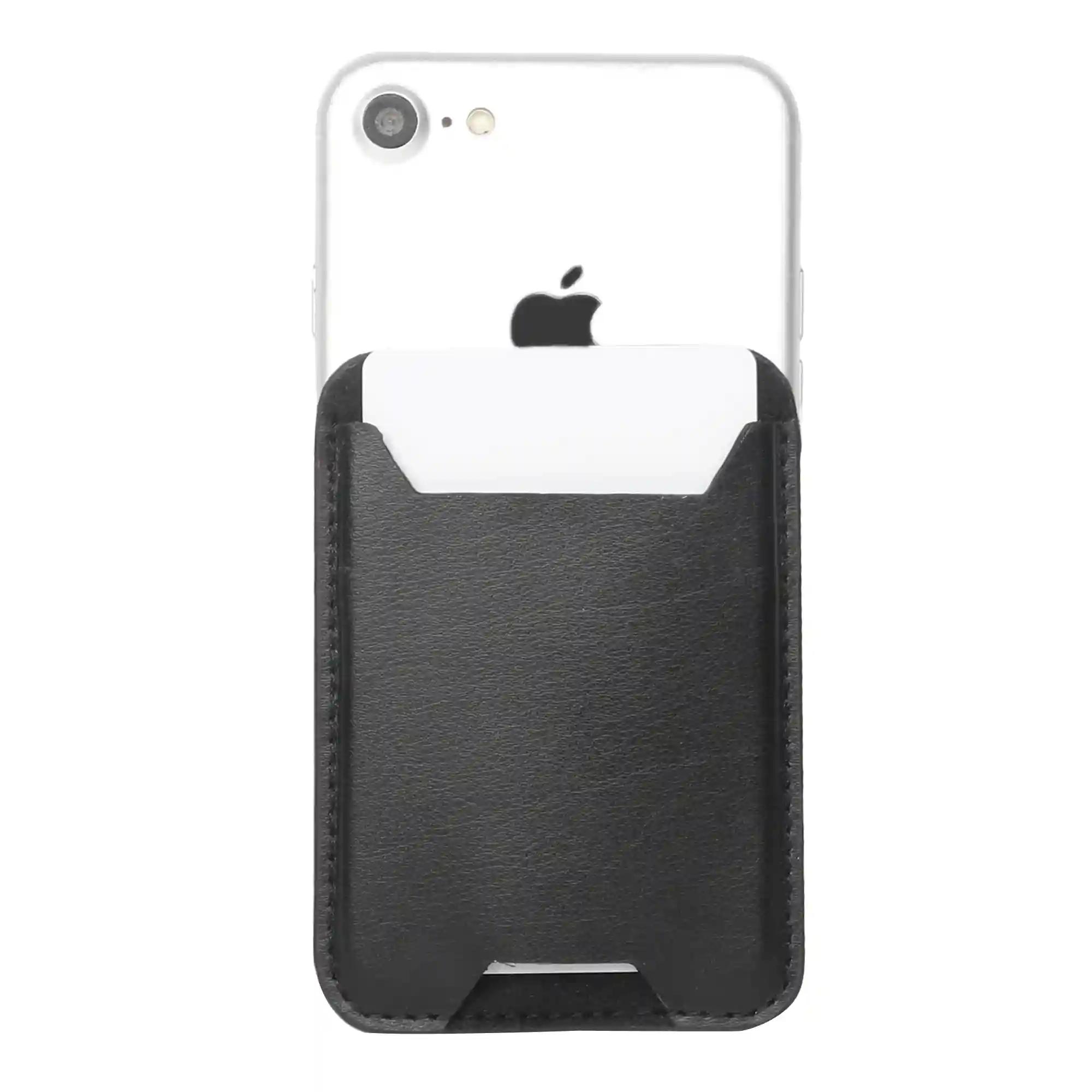 Leather Mobile Pocket Holder - Black