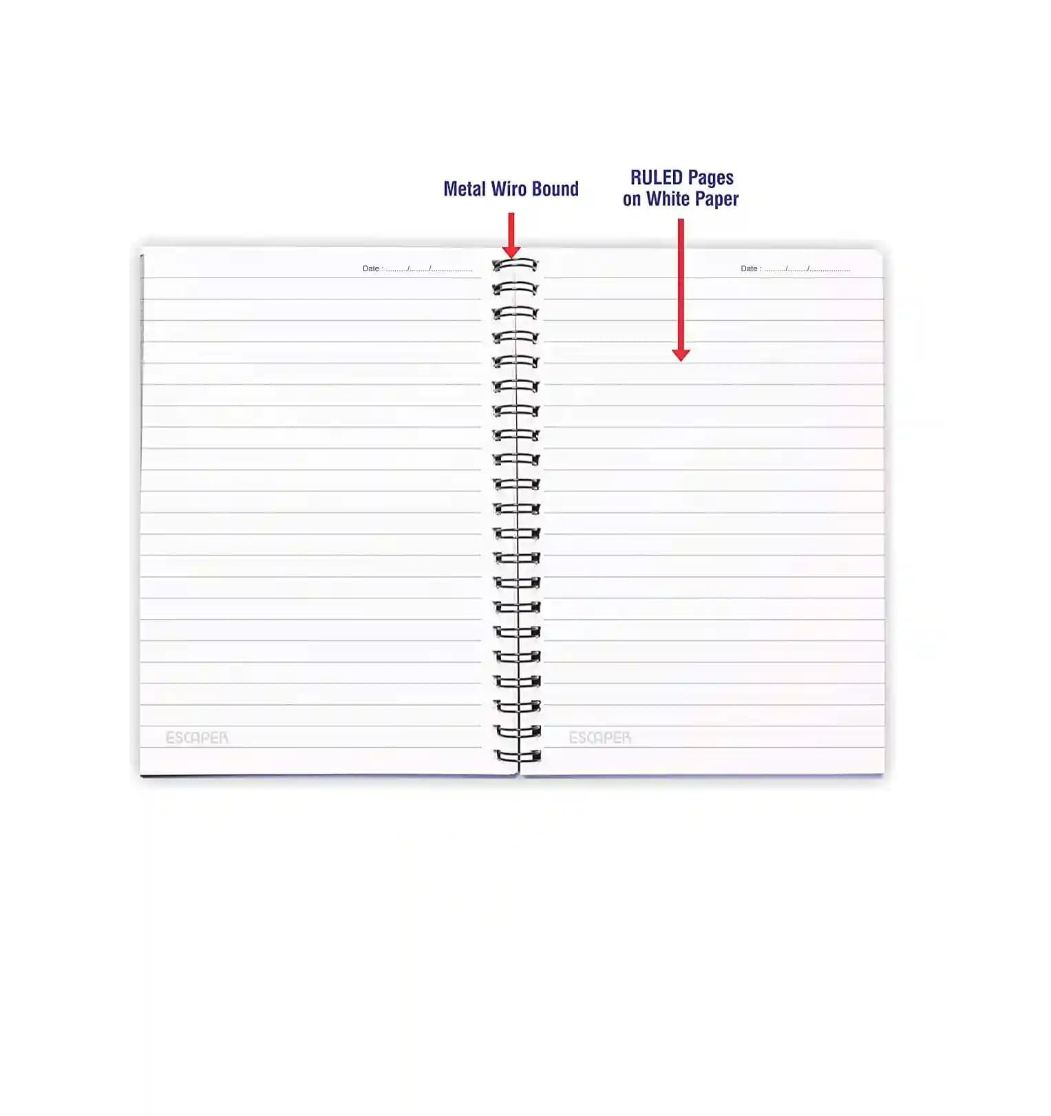 Keep Moving Forward Motivation Ruled Diaries - Pack Of 3