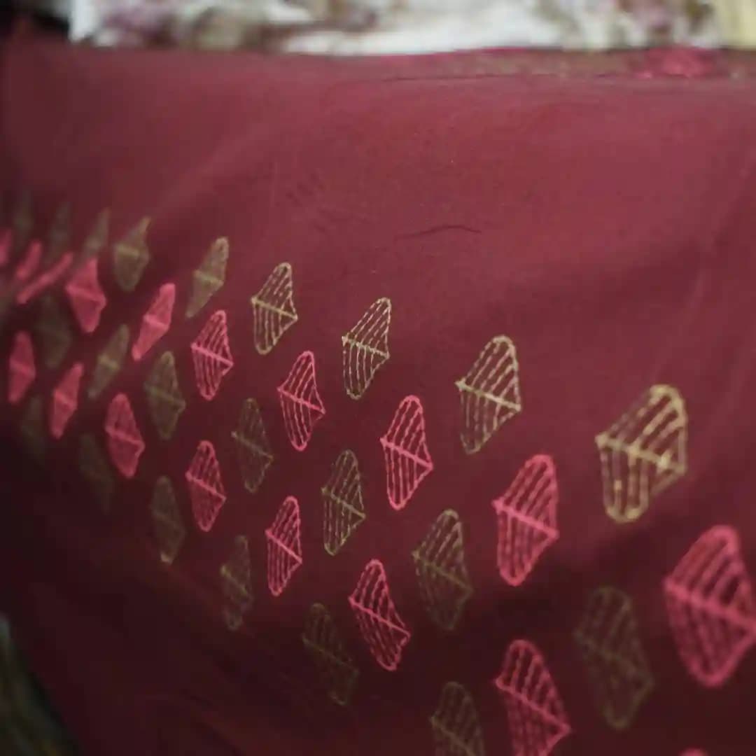 Guilded Ruby All Over Printed King Sized Bedsheet