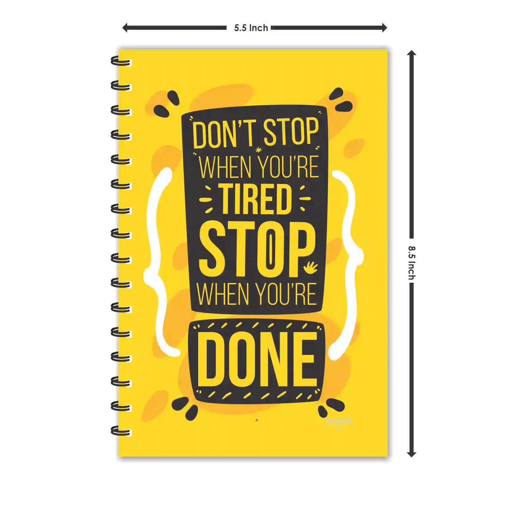 Don't Stop Motivational Diaries - Jumbo (Pack of 6)