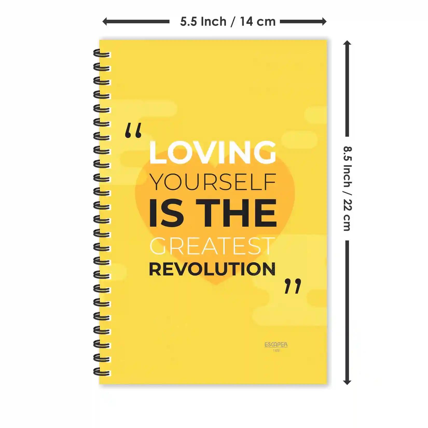 Love Yourself Greatest Revolution Motivation Diaries - Pack Of 3