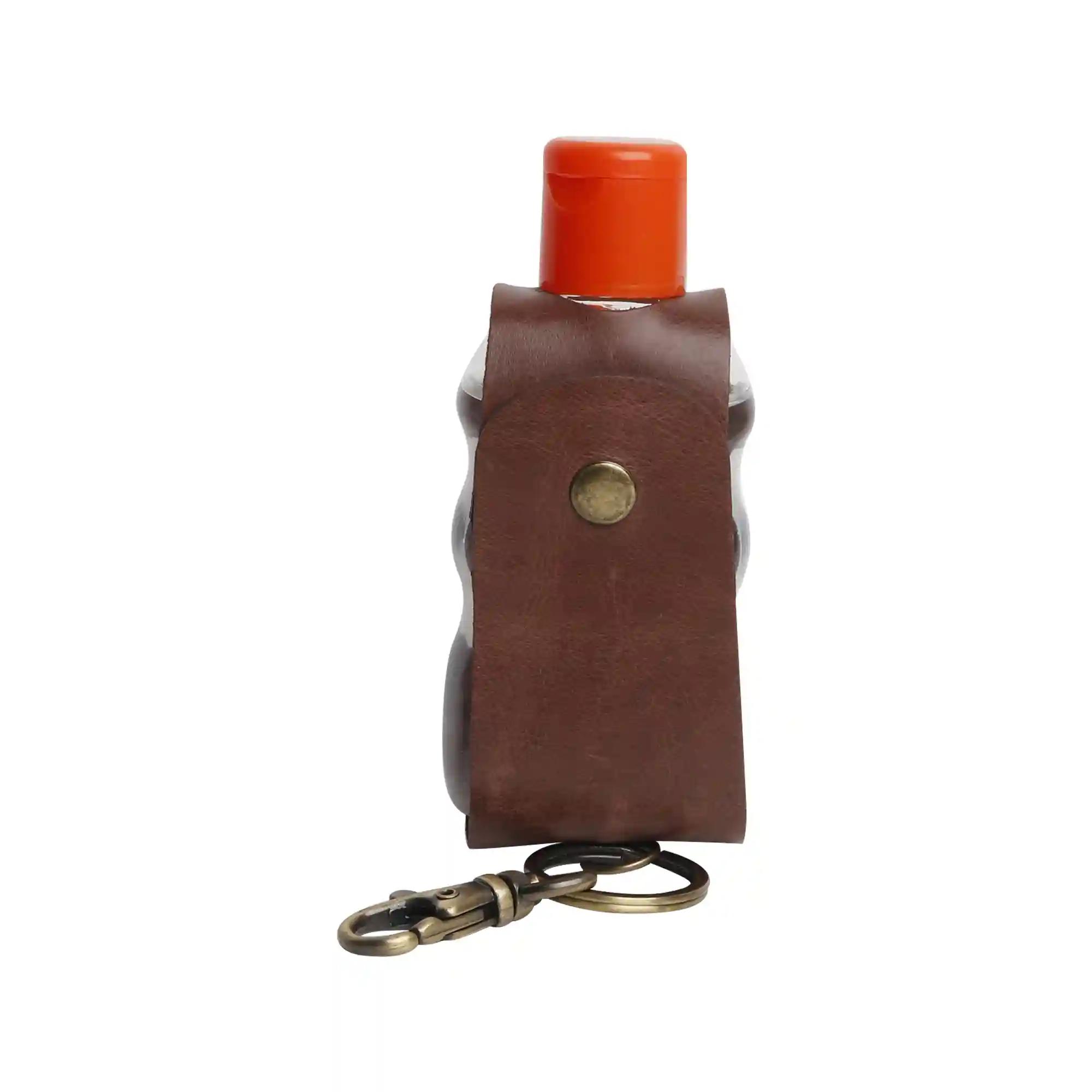 Leather Hand Sanitizer Keychain
