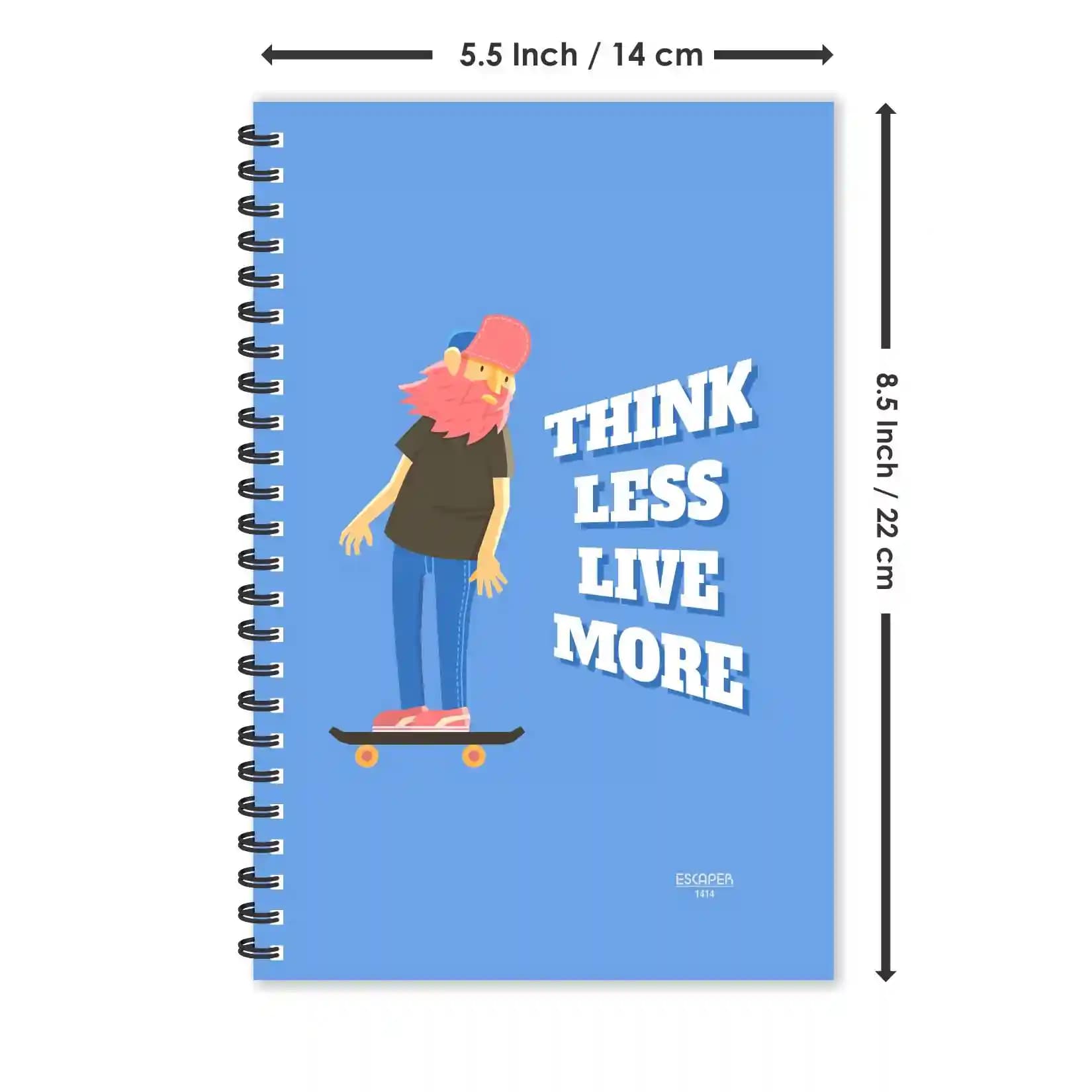 Think Less Live More Motivation Ruled Diaries - Pack Of 3