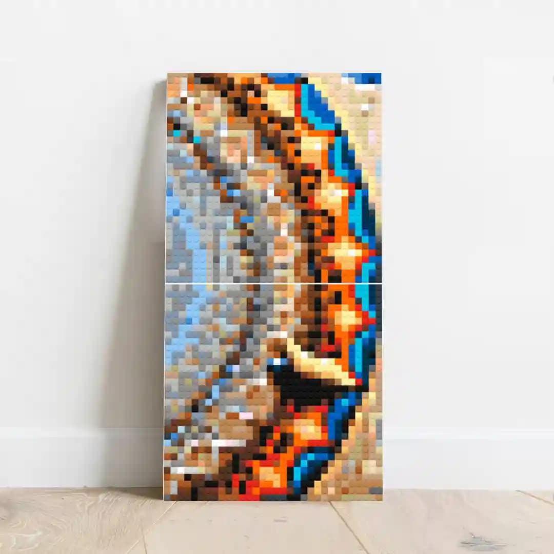 Sea and Sand Mandala Pixel Art