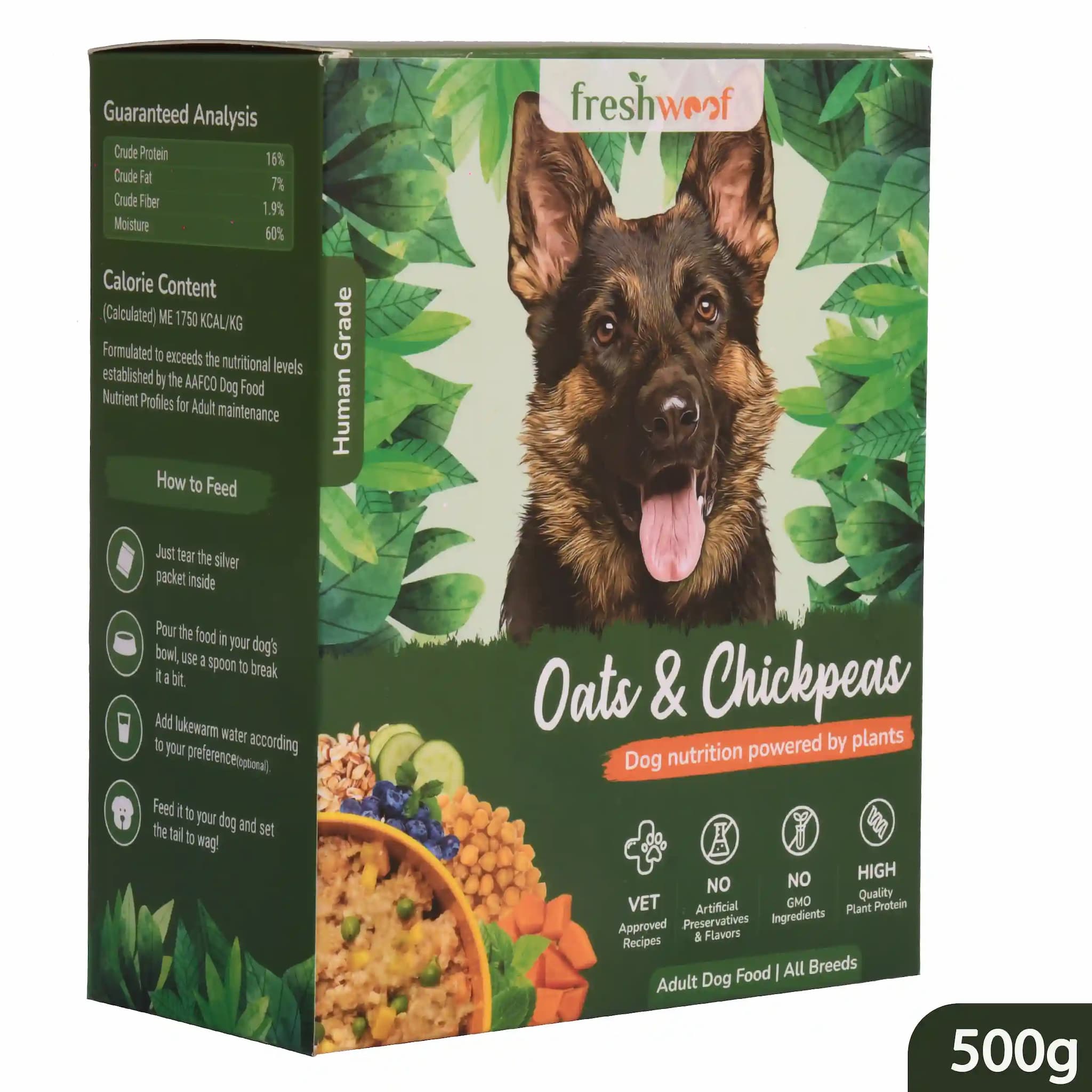 All Natural Vegetarian/Vegan Wet Dog Food - Oats & Chickpeas