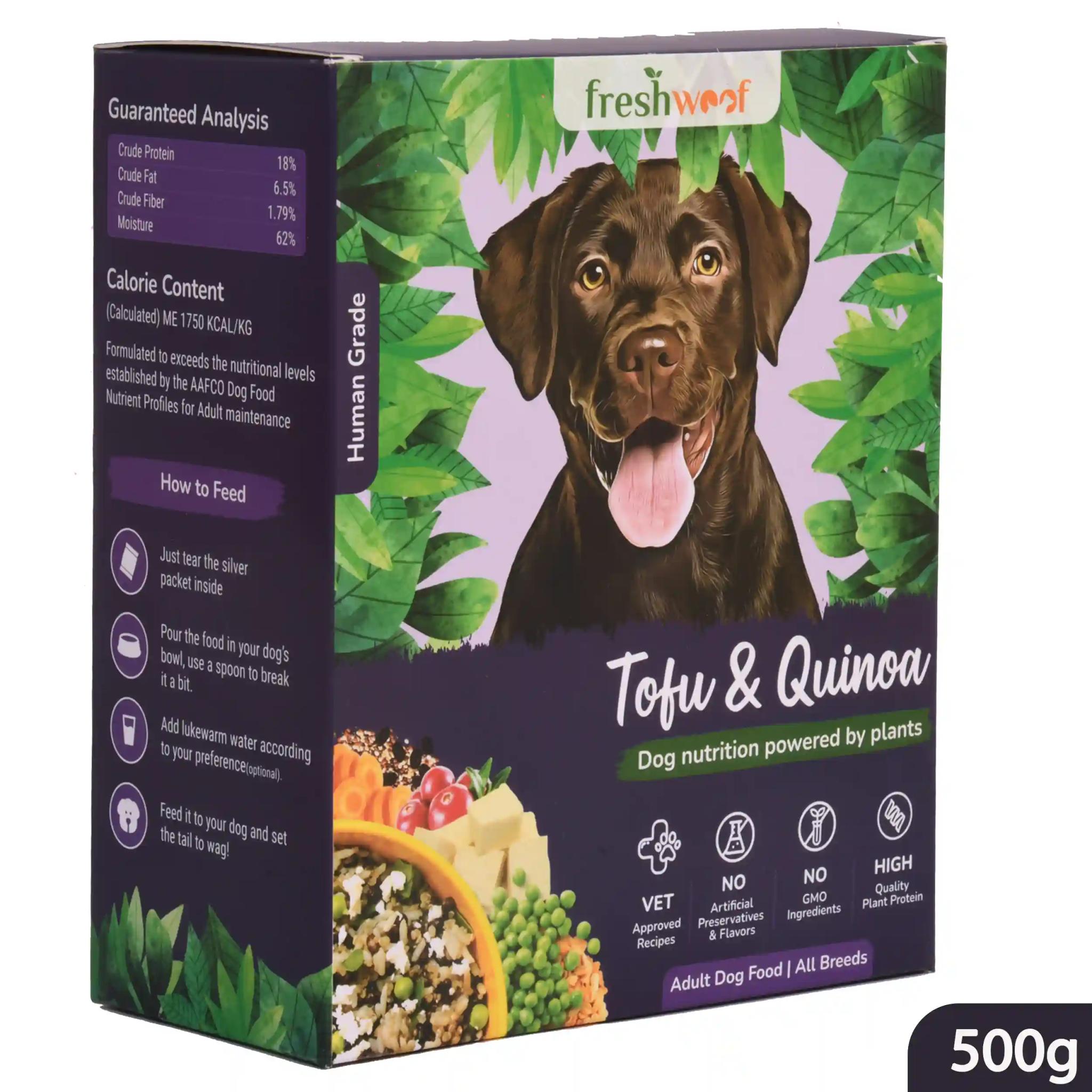 All Natural Vegetarian/Vegan Wet Dog Food - Tofu & Quinoa