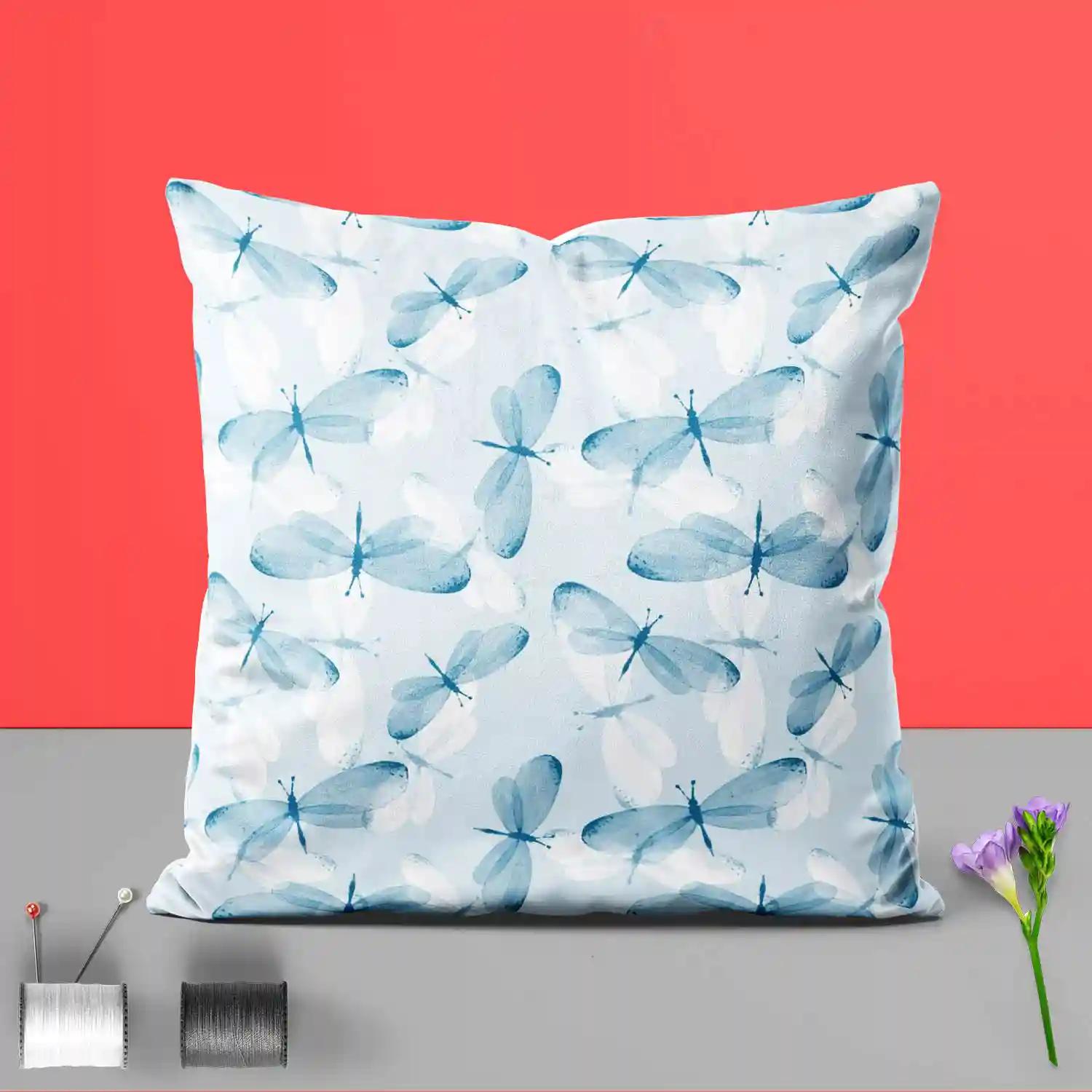 ArtzFolio Butterflies D2 | Decorative Cushion Cover for Bedroom & Living Room