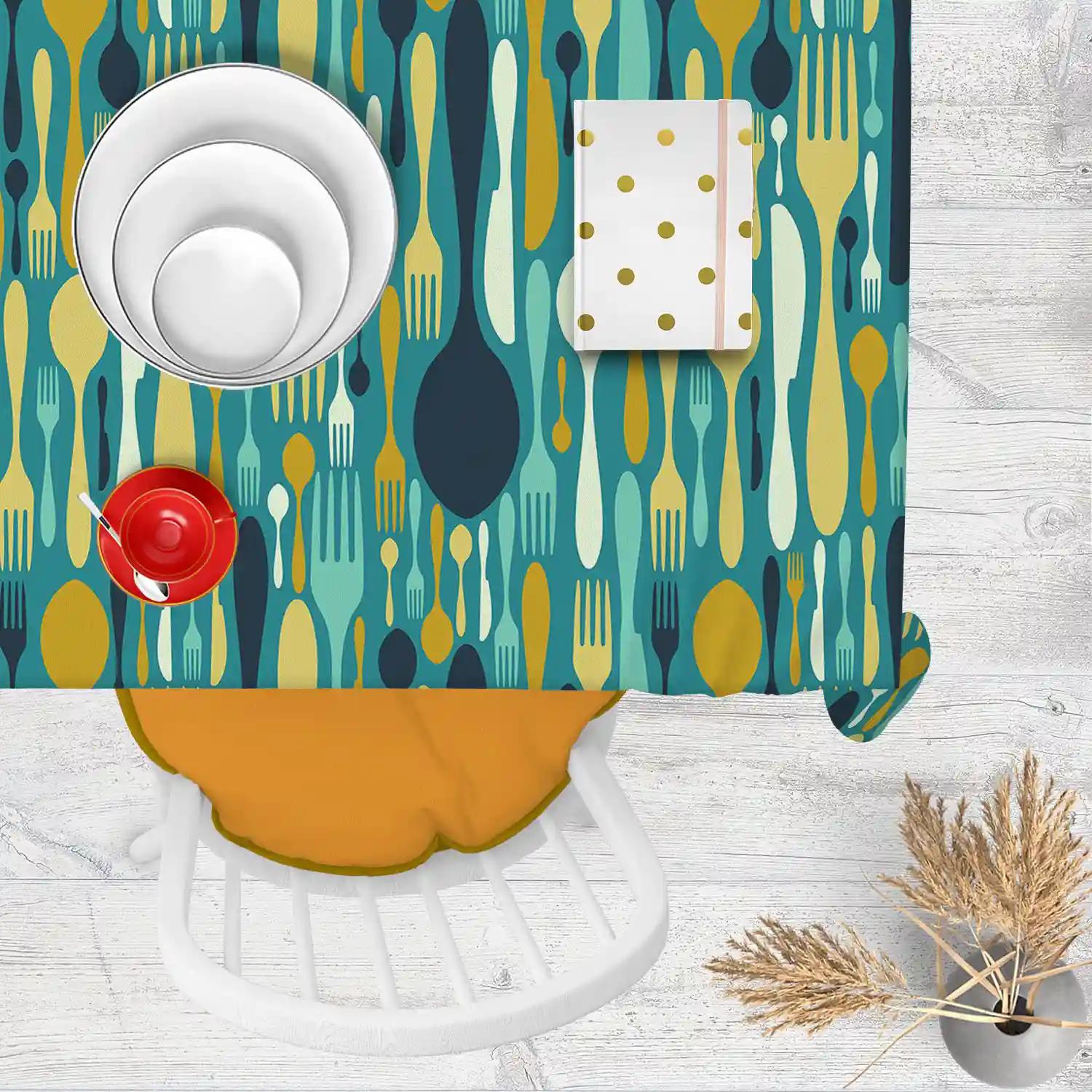 ArtzFolio Cutlery | Table Cloth Cover for Dining & Center Table