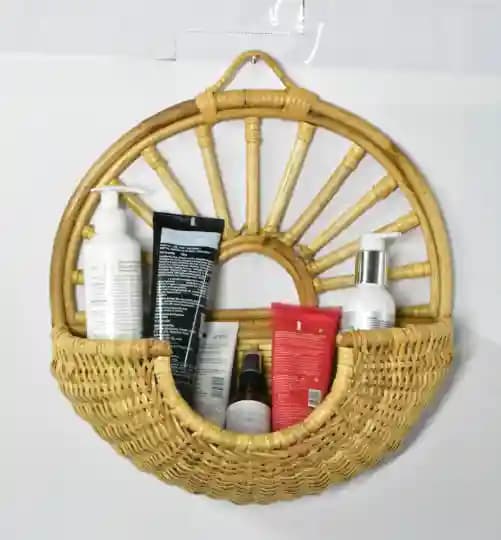 Cane Crafted Rising Sun Basket for Extra Storage