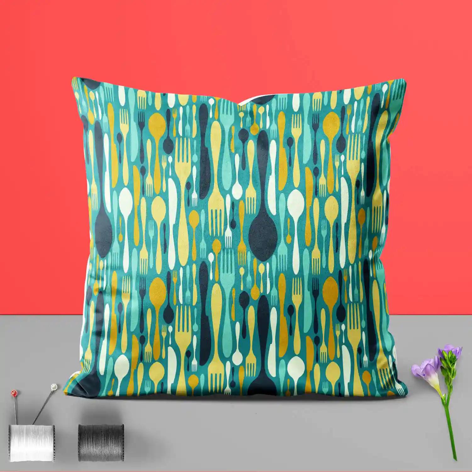 ArtzFolio Cutlery | Decorative Cushion Cover for Bedroom & Living Room