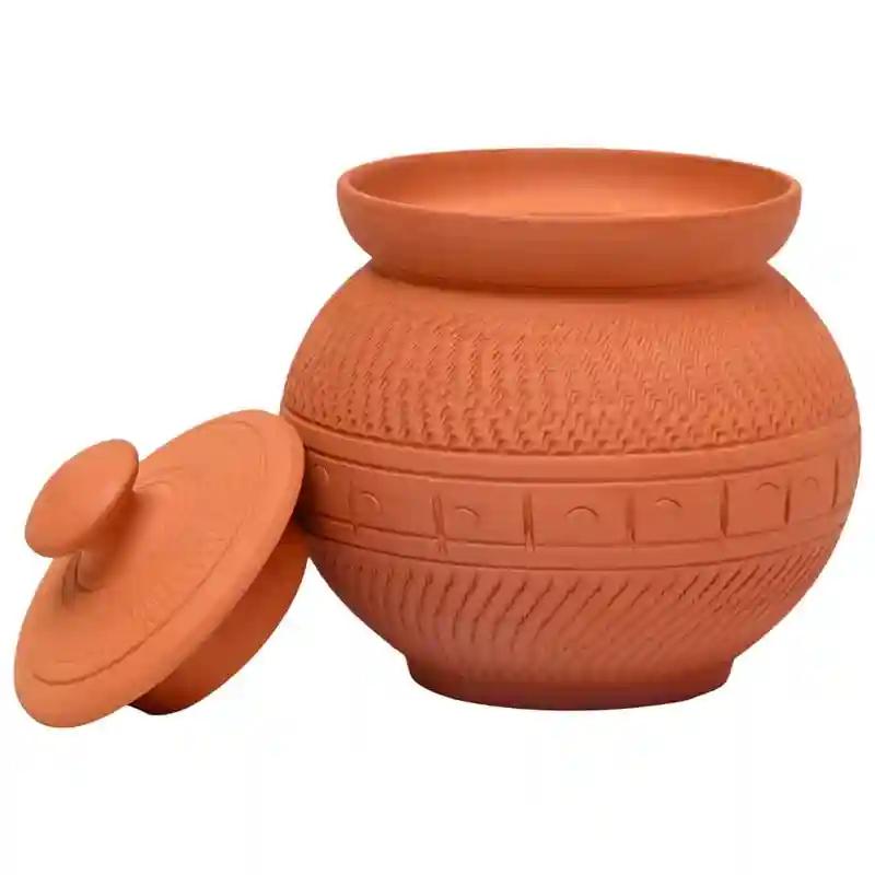 KSI Handmade Terracotta Clay Sugar Pot for Serving Sugar in Tea Coffee (Sugar Pot) 300 ML
