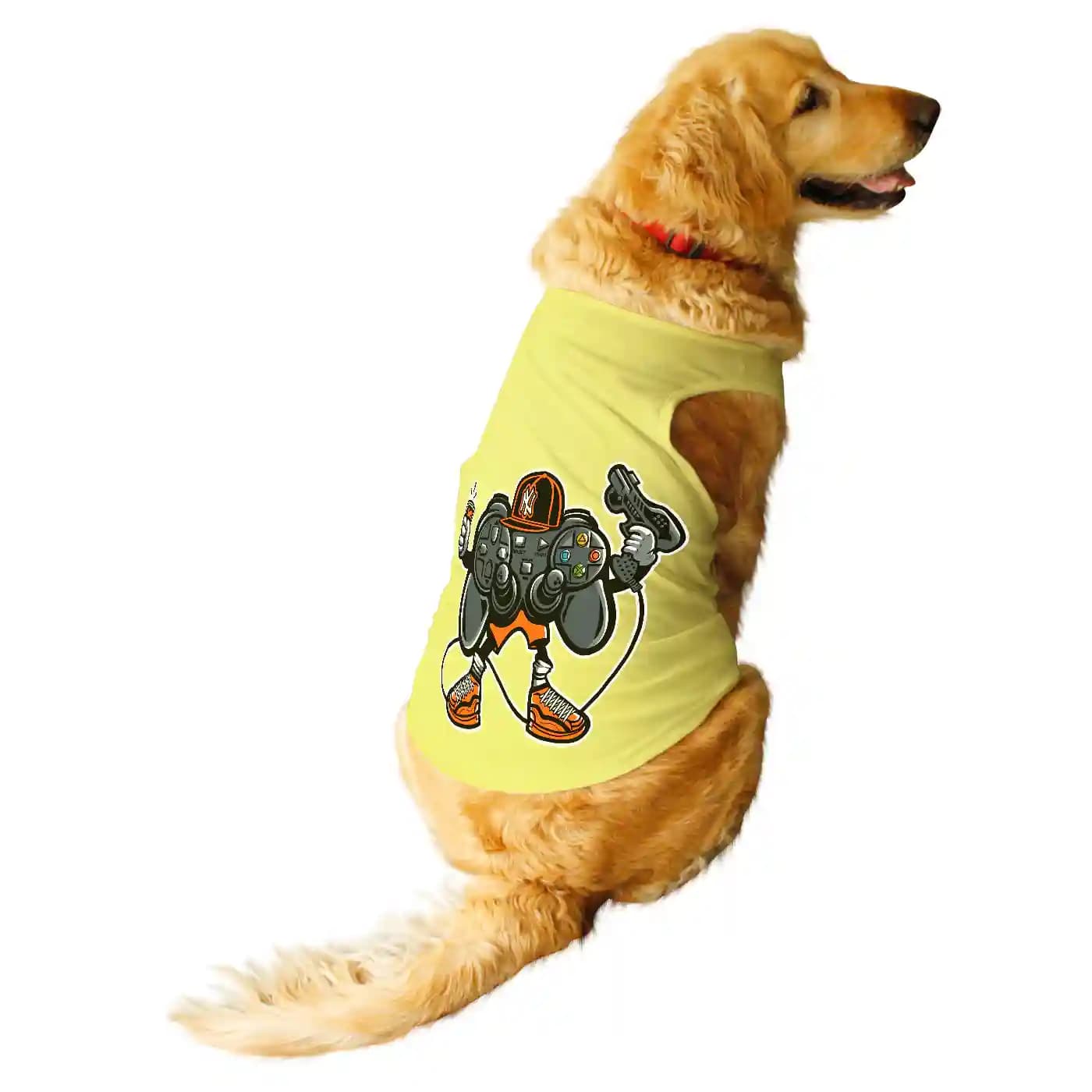 Ruse Let's Play Printed Round Neck Vest Tank Tees For Dogs