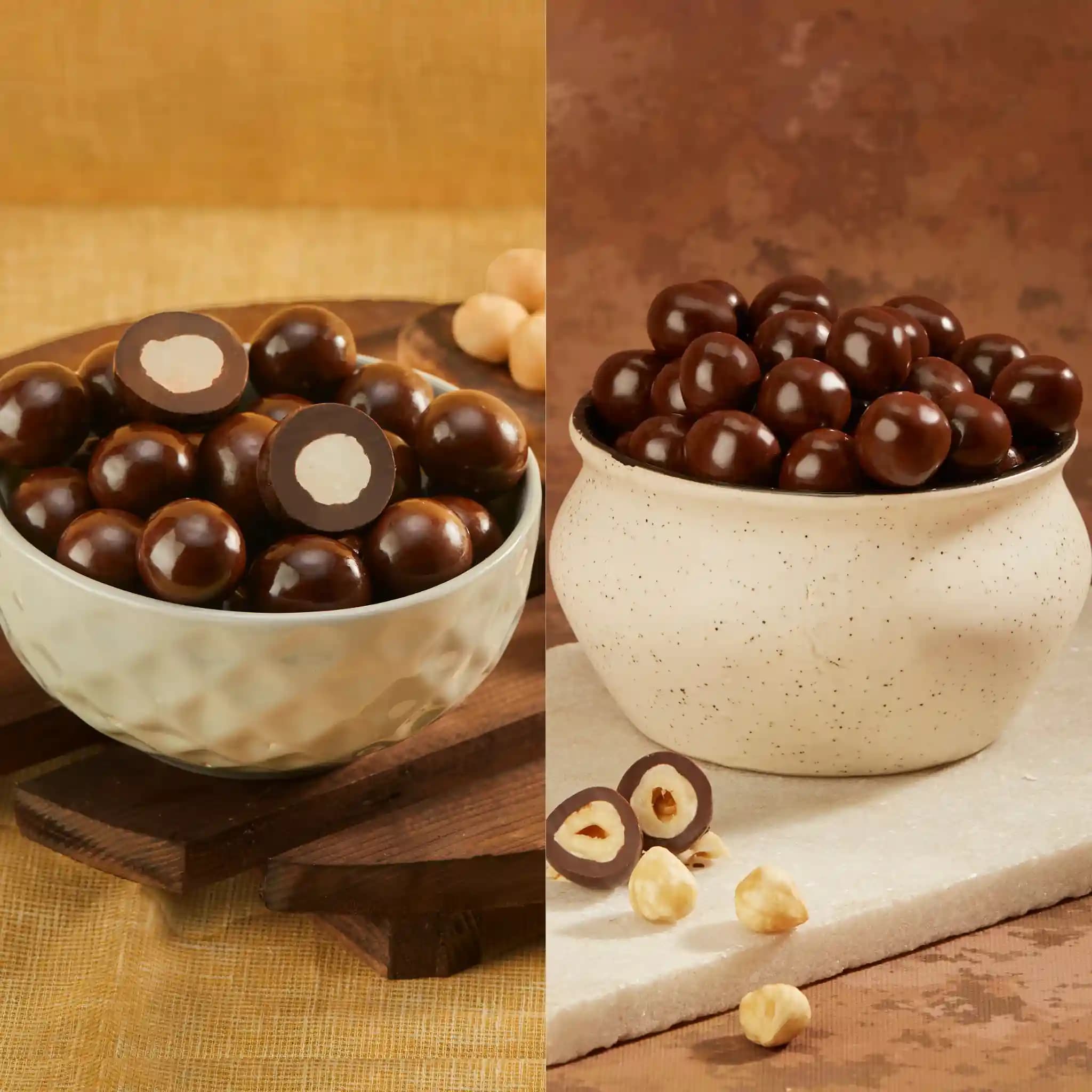 Gourmet Chocolate Macadamia & Hazelnuts COMBO Jars
