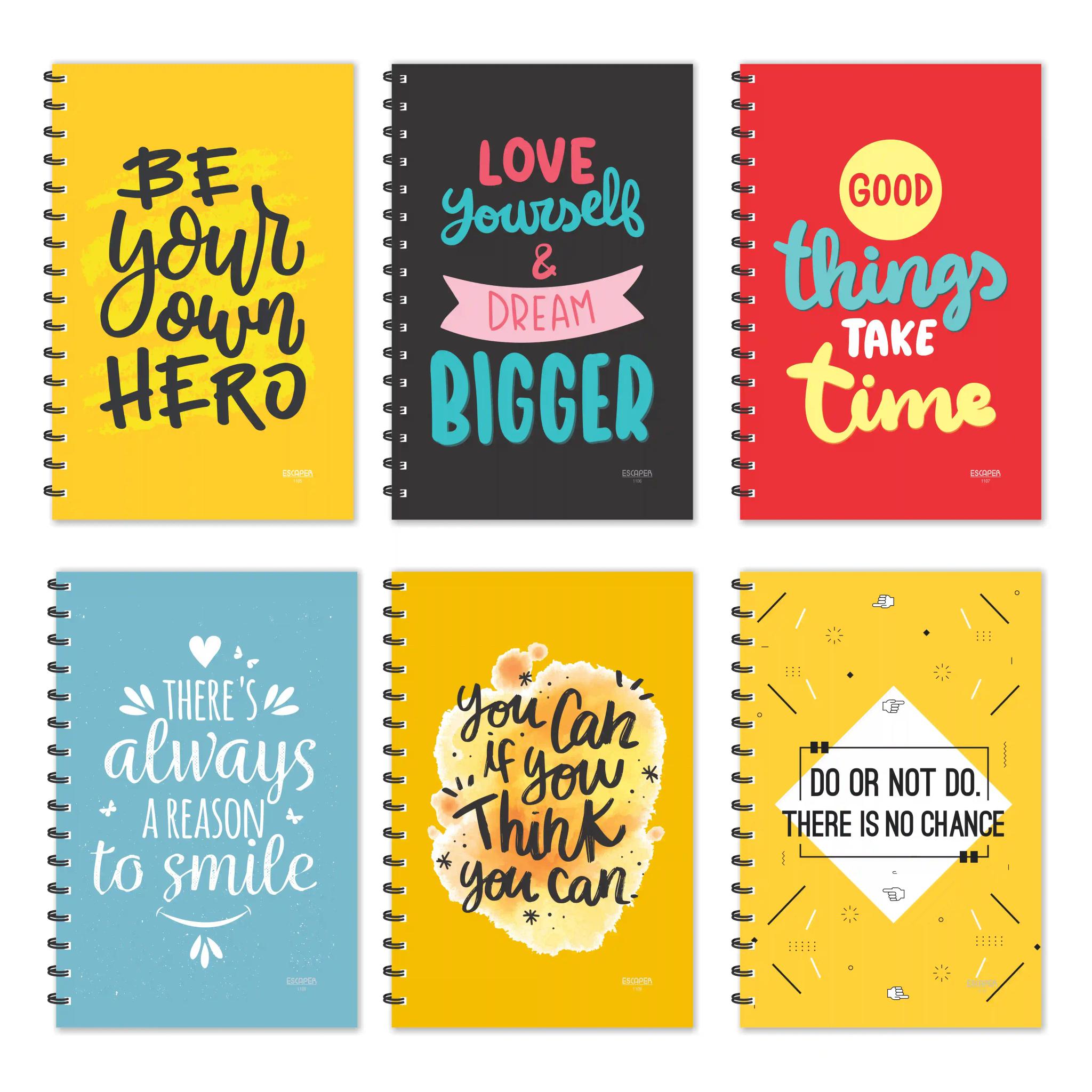 Be Your Motivational Diaries - Jumbo (Pack of 6)