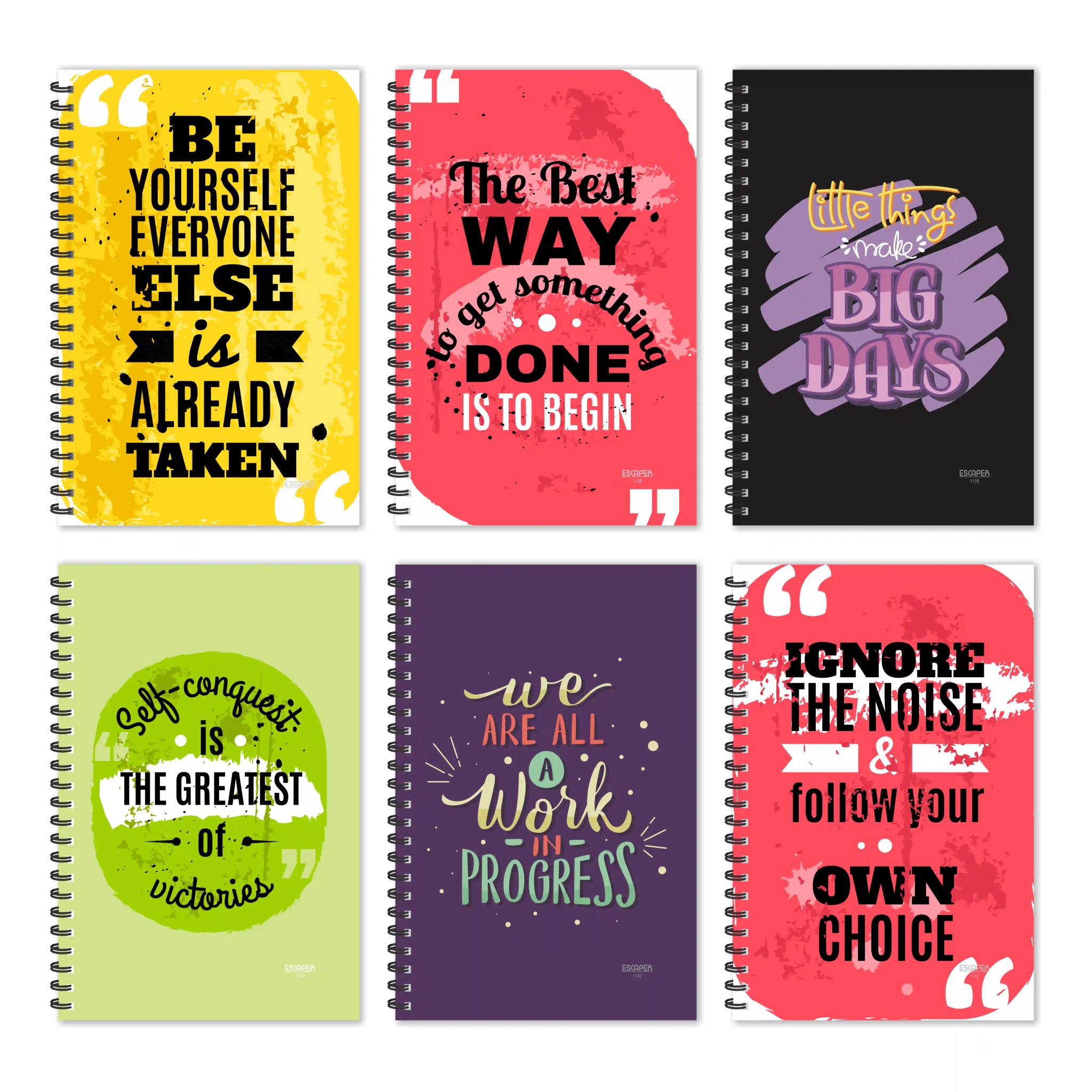Be Yourself Motivational Diaries - Jumbo (Pack of 6)