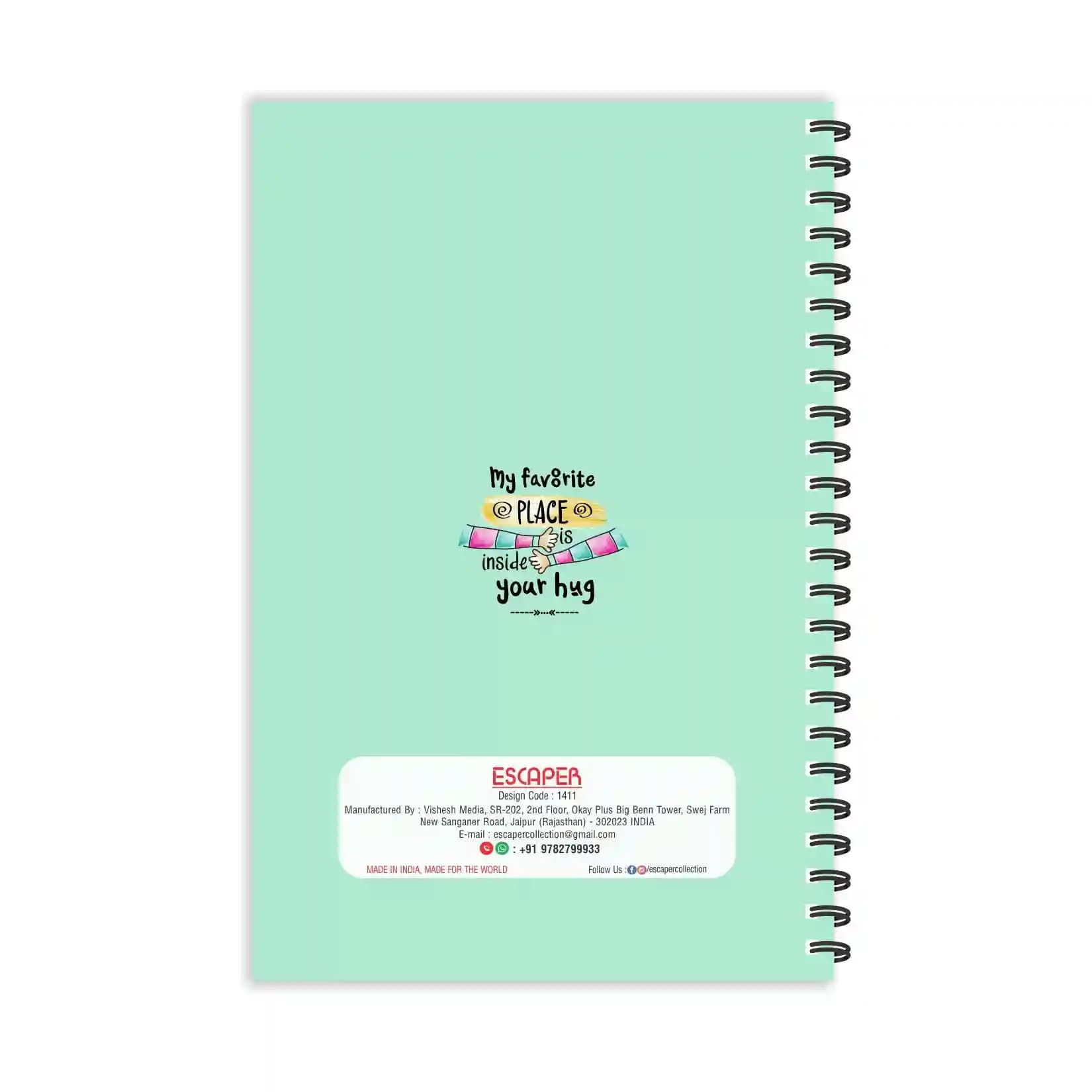 My Favourite Place Is Inside Your Hug Ruled Diaries - Pack Of 3