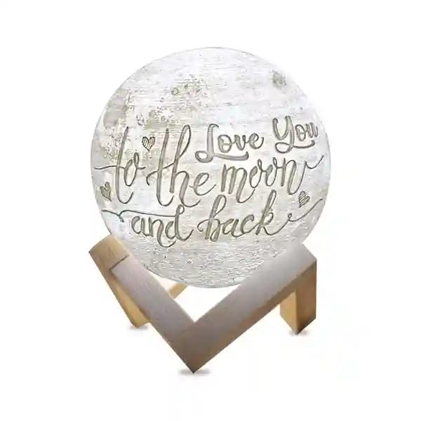 Personalised 3D Moon Lamp for Valentine's Day