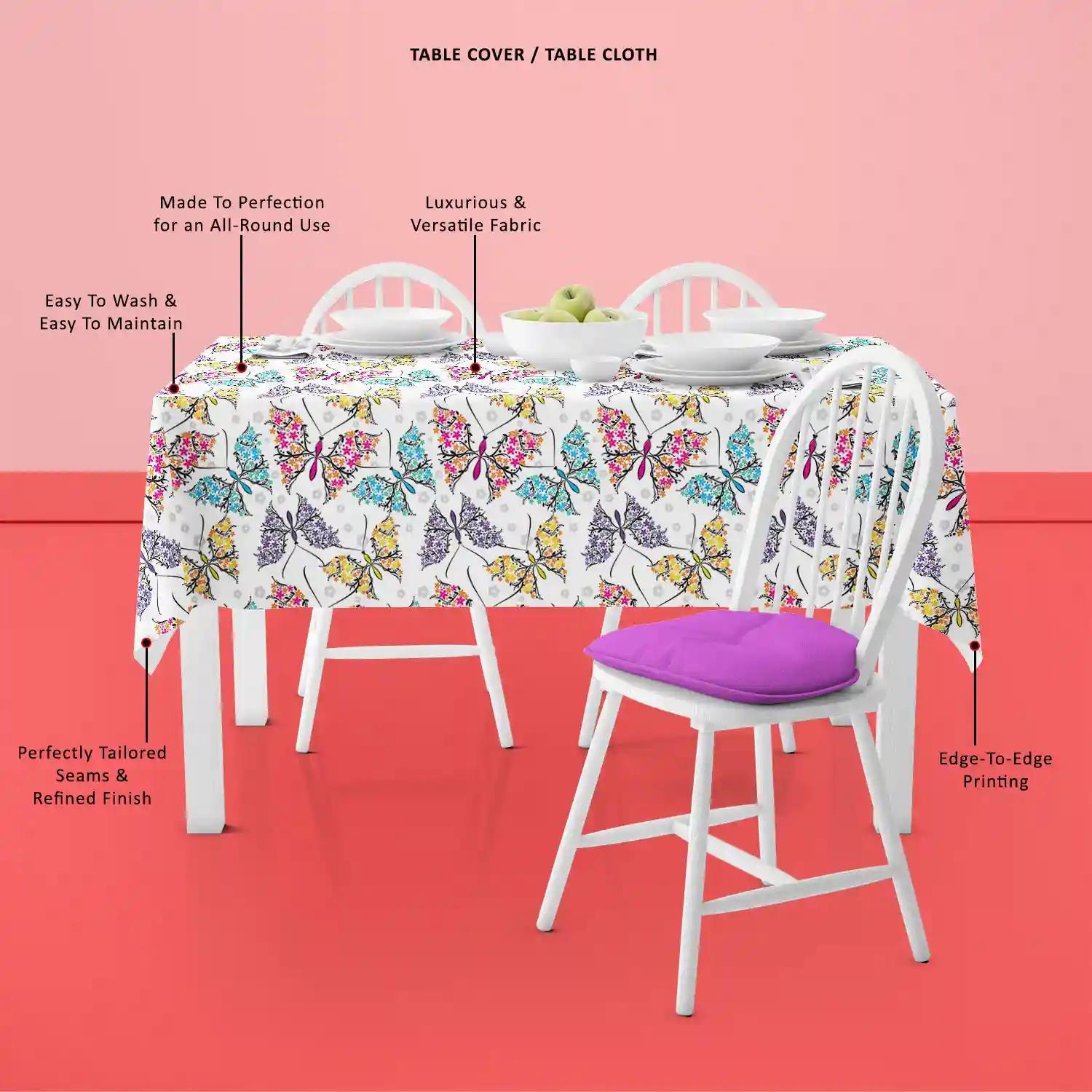 ArtzFolio Cute Butterflies | Table Cloth Cover for Dining & Center Table