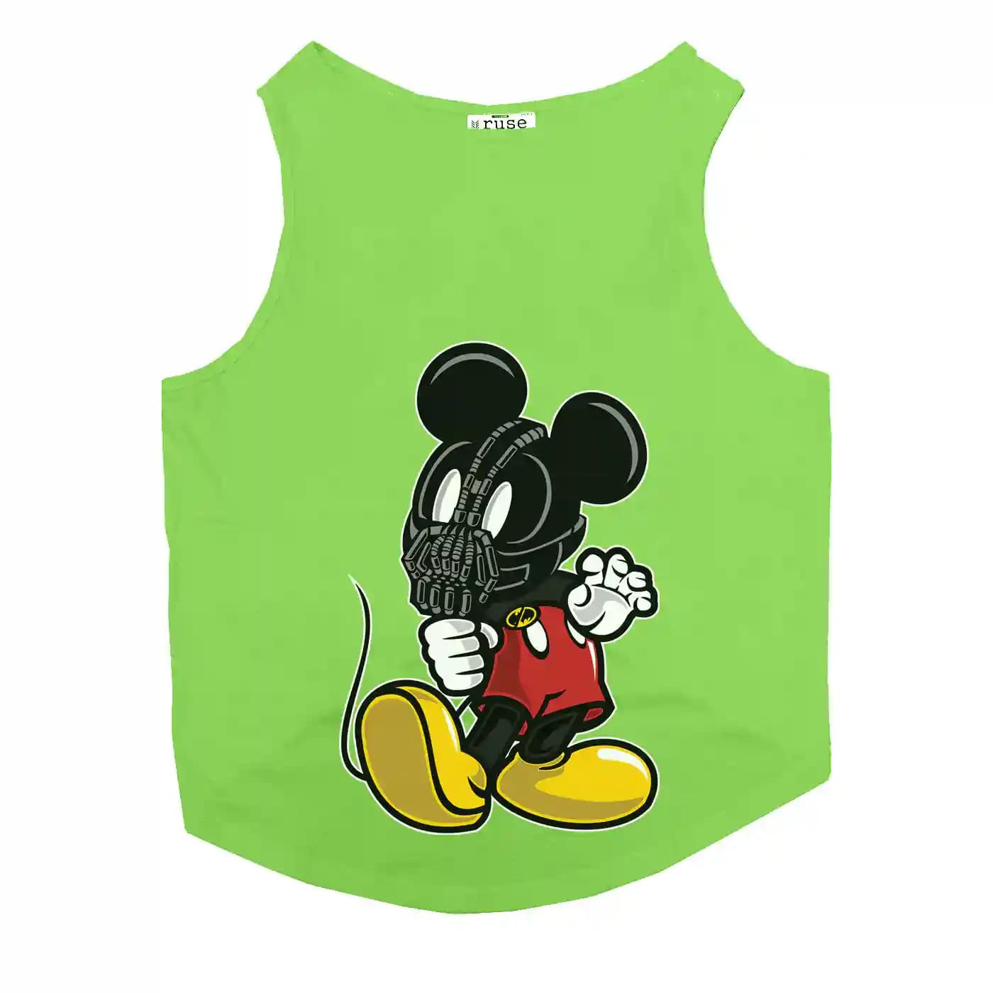 Ruse Mickey Bane Printed Round Neck Vest Tank Tees For Dogs